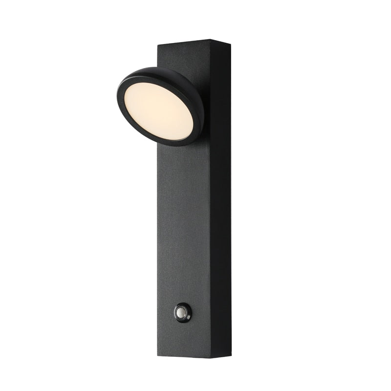 Vertical Rectangle Black Aluminum Wall Lamp