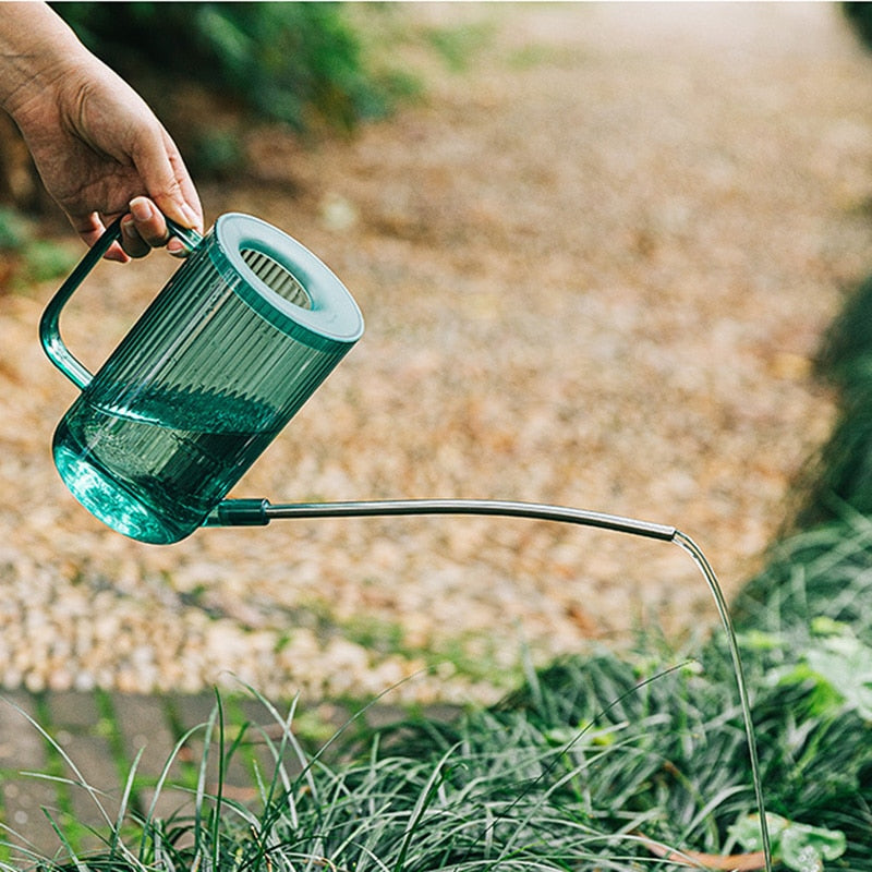 Long Mouth Easy Grip and No Leakage Watering Pot Green