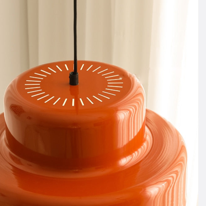 Vintage Orange LED Ceiling Lamp 