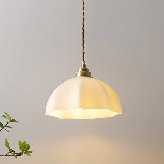 Pendat Lamp White Copper Hanging Lamp for Home and Kitchen Decoration and