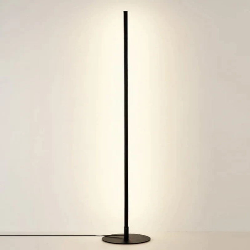 Ultra Modern Minimalist Metal Floor Lamp with LED Bulbs Black