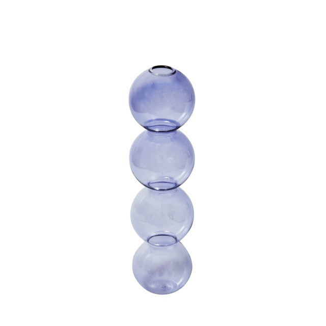 Lilac Glass Candle Holders