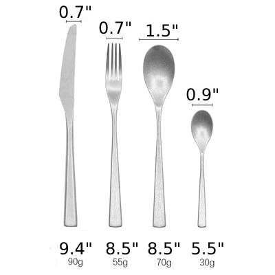 stainless steel silver flatware set