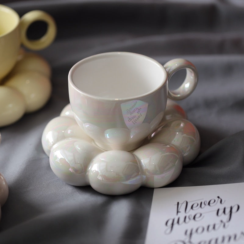 Glaze Ceramic Cup & Saucer Set