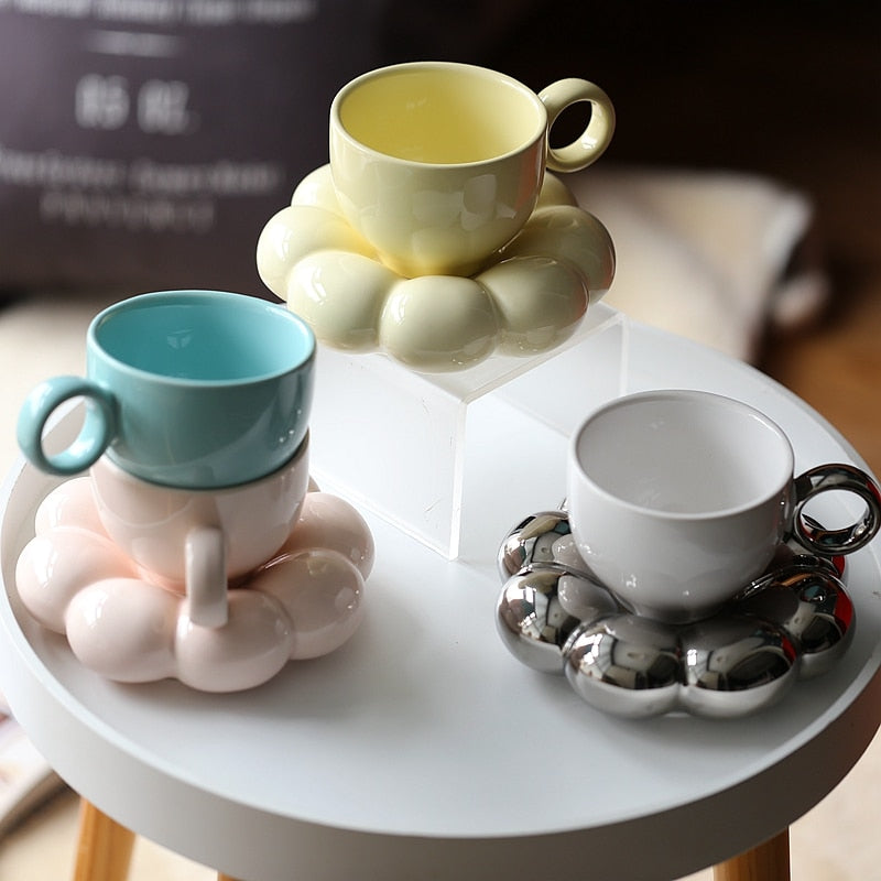 Glaze Ceramic Cup & Saucer Set