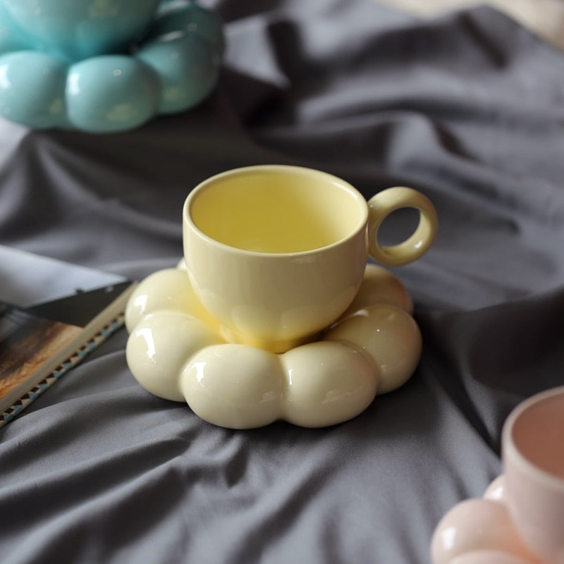 Glaze Ceramic Cup & Saucer Set