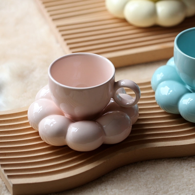 Glaze Ceramic Cup & Saucer Set