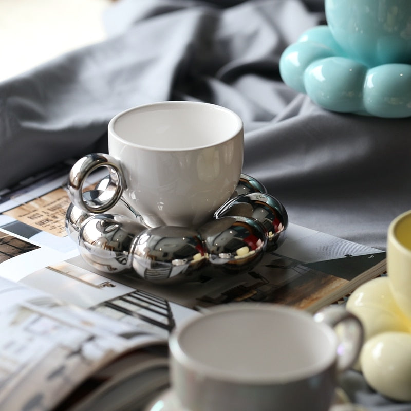 Glaze Ceramic Cup & Saucer Set