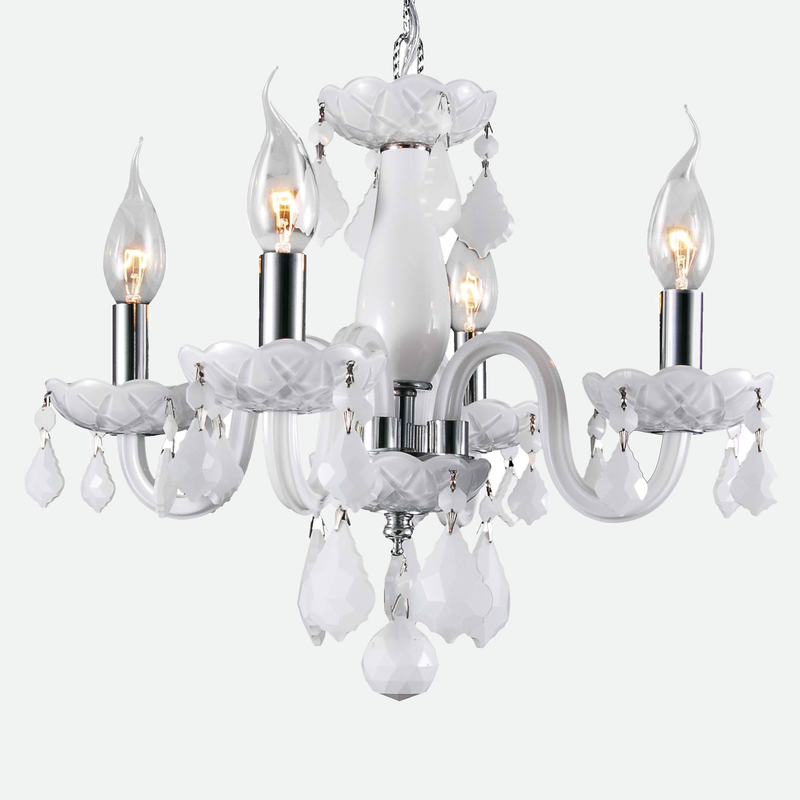 Lumiere Chrome and Crystal Chandelier Light