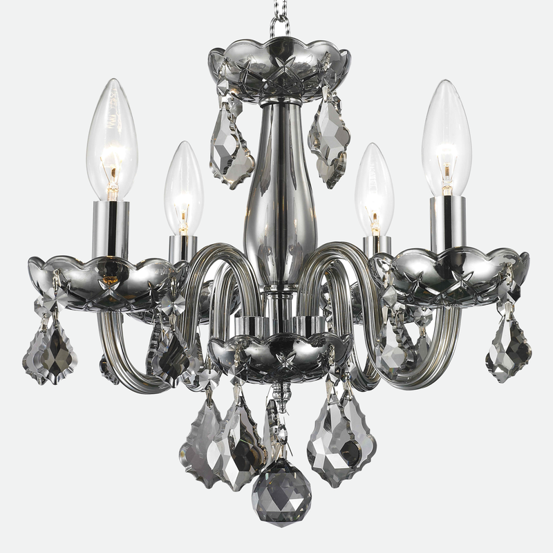 Lumiere Chrome and Crystal Chandelier Light