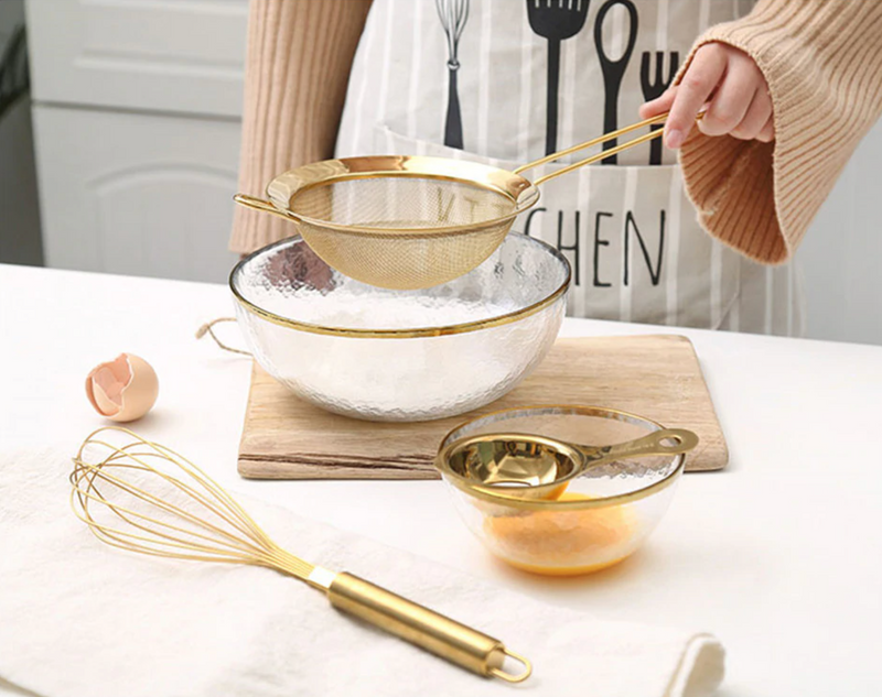 Luxury Gold Stainless Steel Baking Utensil Set