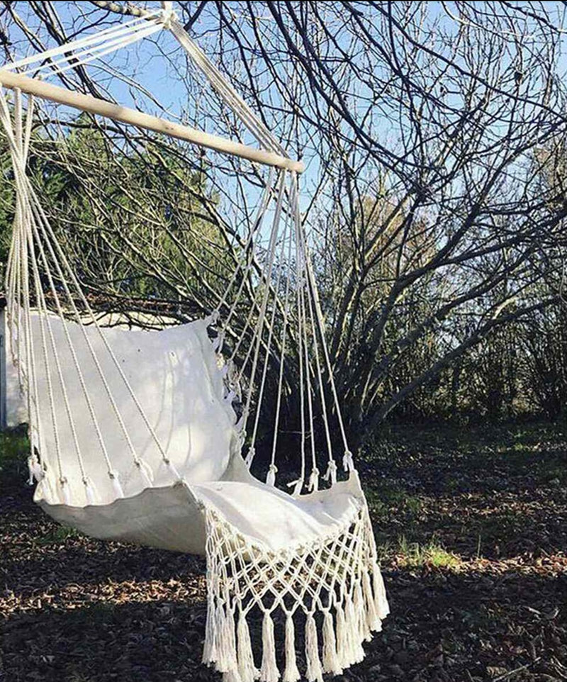 Home Decoration Hammock Chair Garden Swing Tassel Patio Decoration