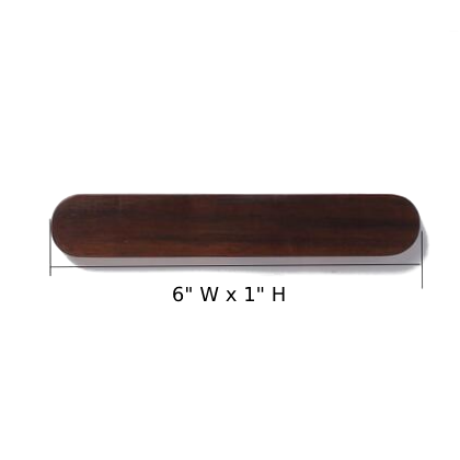 rectangular oblong dark wood wall key holder