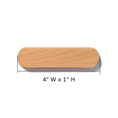 rectangular oblong beech wood wall key holder