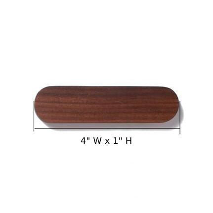 rectangular oblong dark wood wall key holder