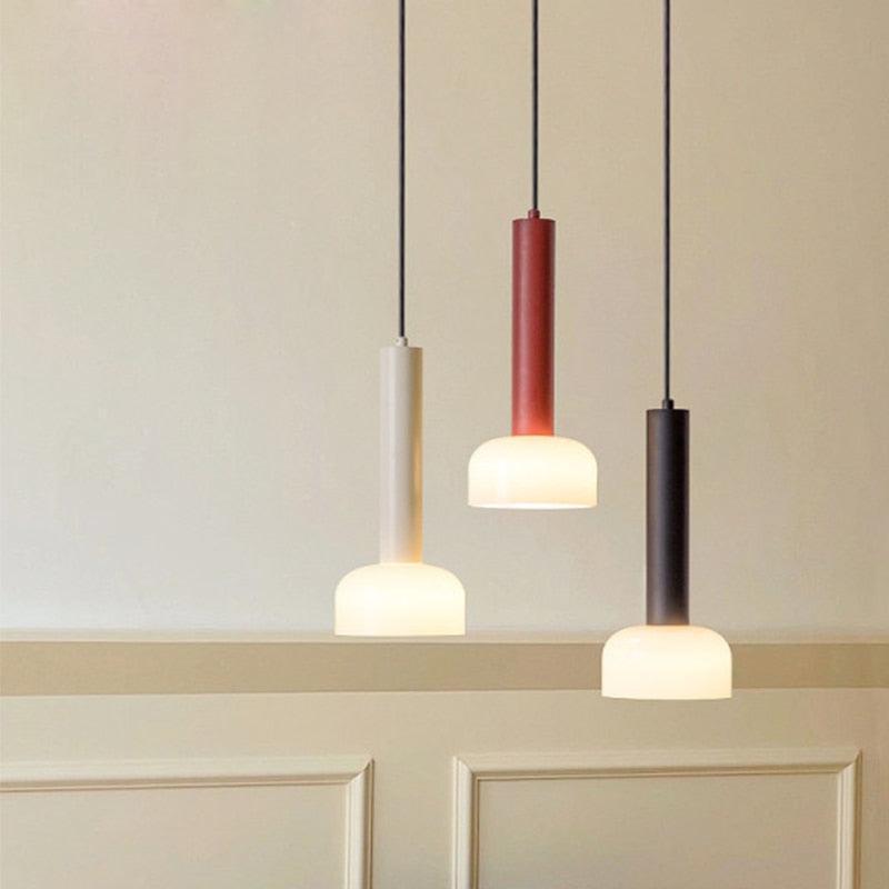 Minimalist Glass Colorful Pendants Modern Home Lighting 