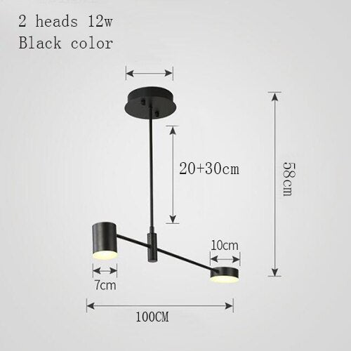 Lustre en forme de cercle rotatif