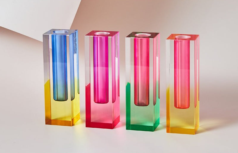 Modern Prism Acrylic Vase & Desktop Organizer