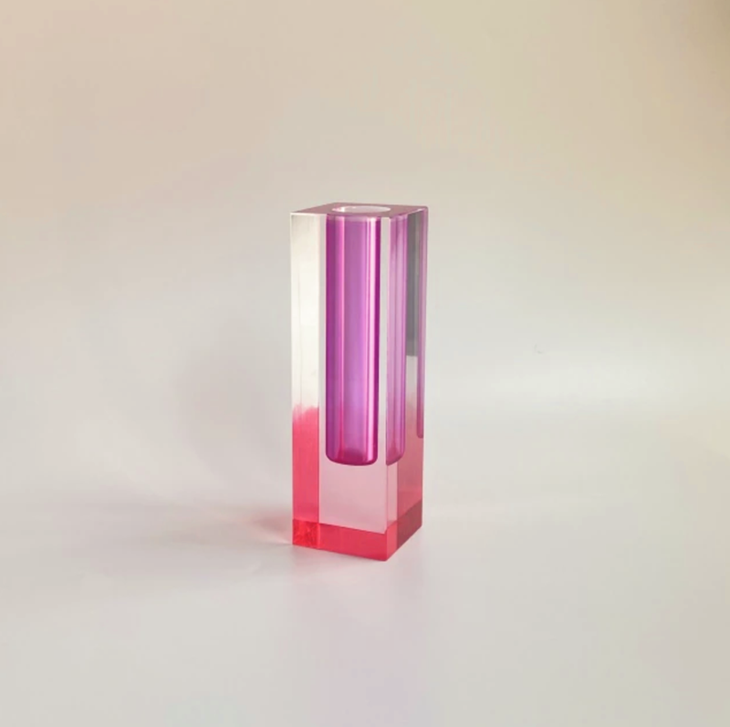 Modern Prism Acrylic Vase & Desktop Organizer