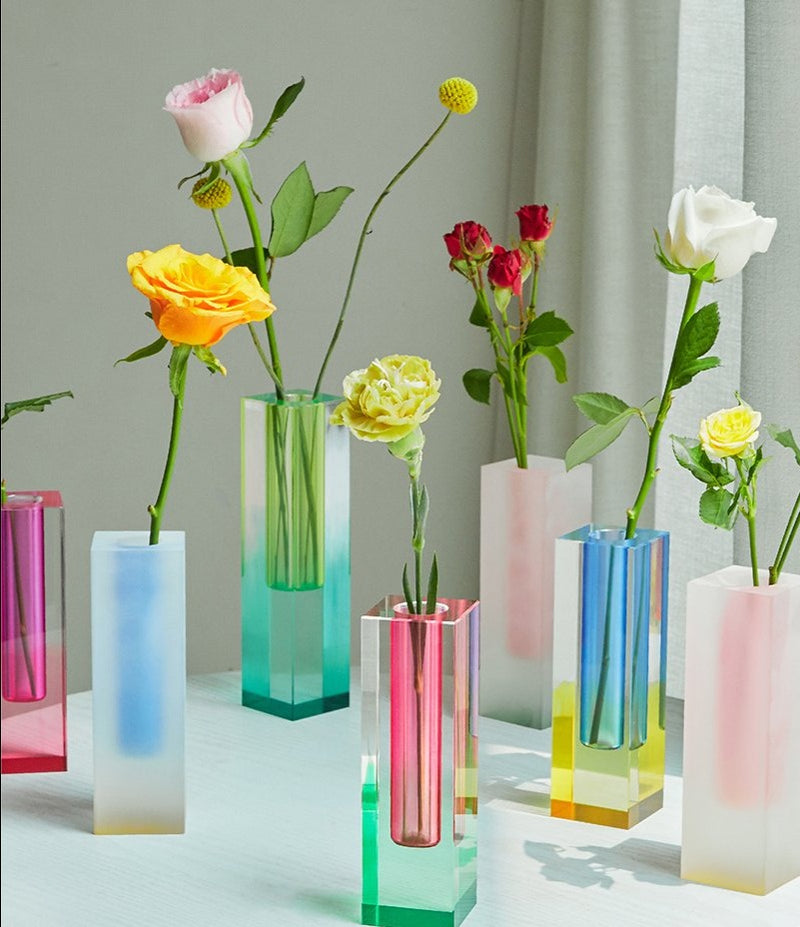 Modern Prism Acrylic Vase & Desktop Organizer