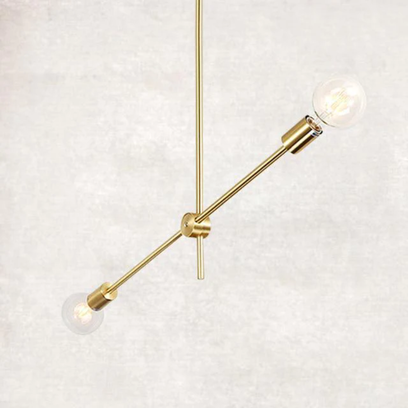 Metal Pendant Light with LED Bulbs for Living Room and Bed Room Gold retro modern sputnik lamp light bulbs