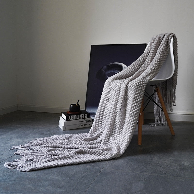 Modern Knit Throw Blanket