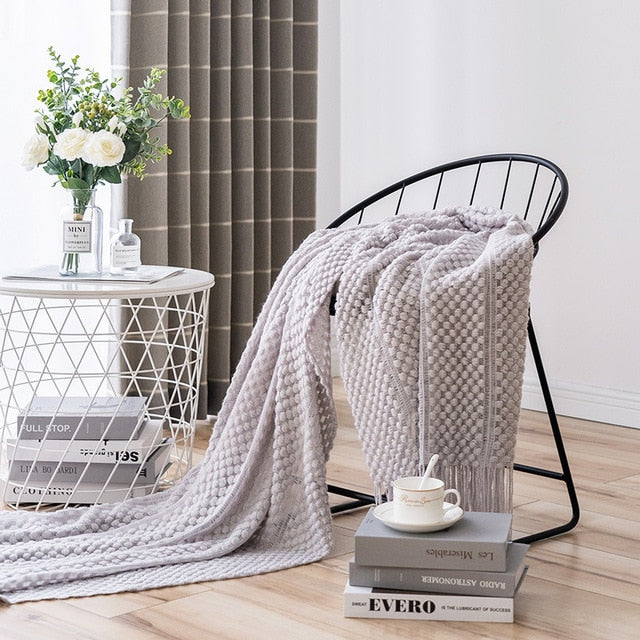 Modern Knit Throw Blanket