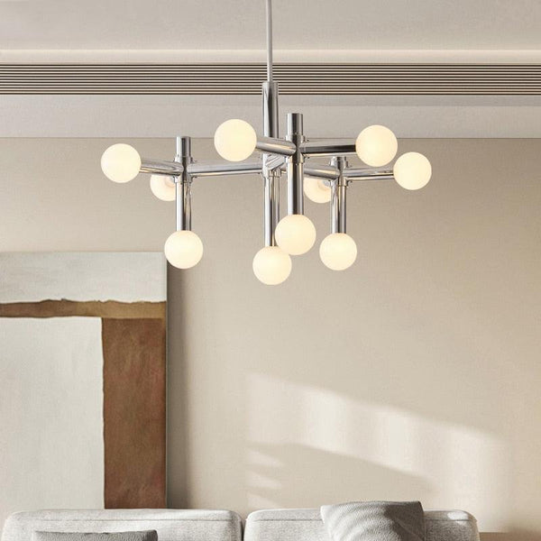 Modular Italian Chrome LED Chandelier