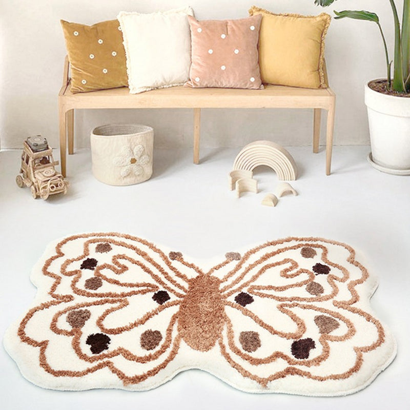 Butterfly Shaped rug tufted bath mat high quality