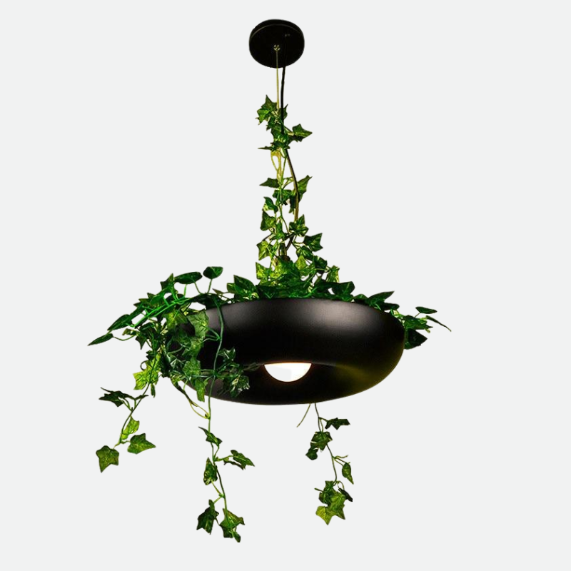 round stainless steel green black white pendant light