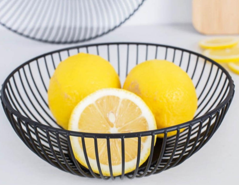 Round Small Black Storage Basket