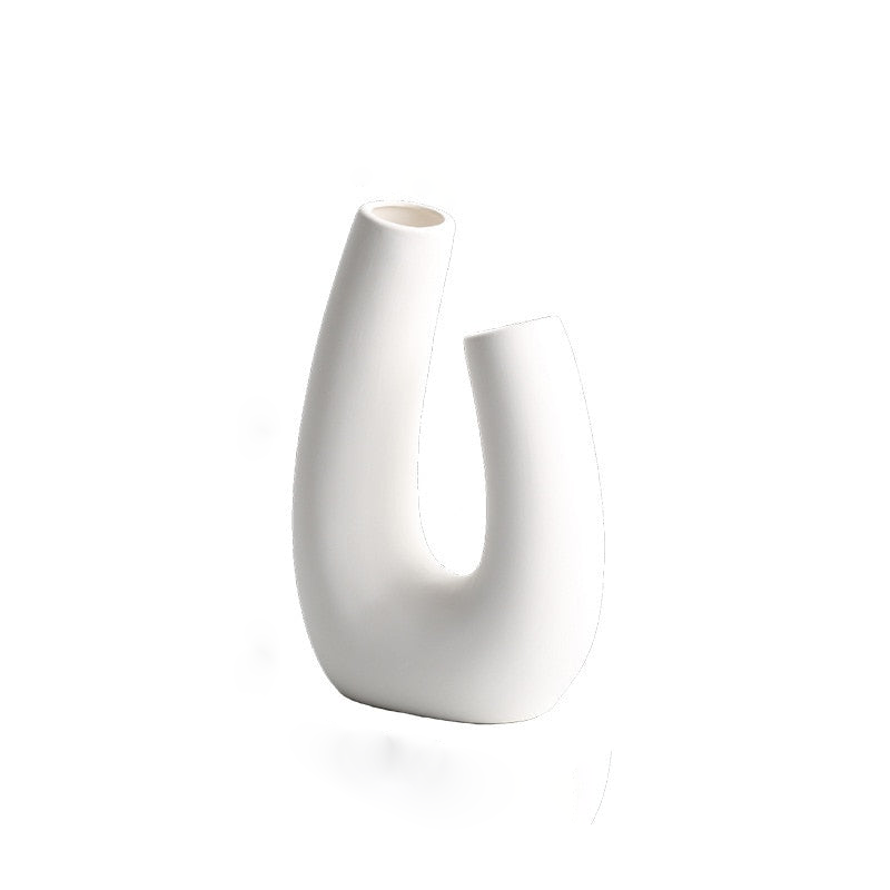 Off-White Architectural Shaped Ceramic Accents