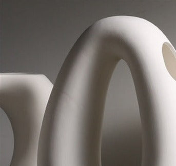 Off-White Architectural Shaped Ceramic Accents