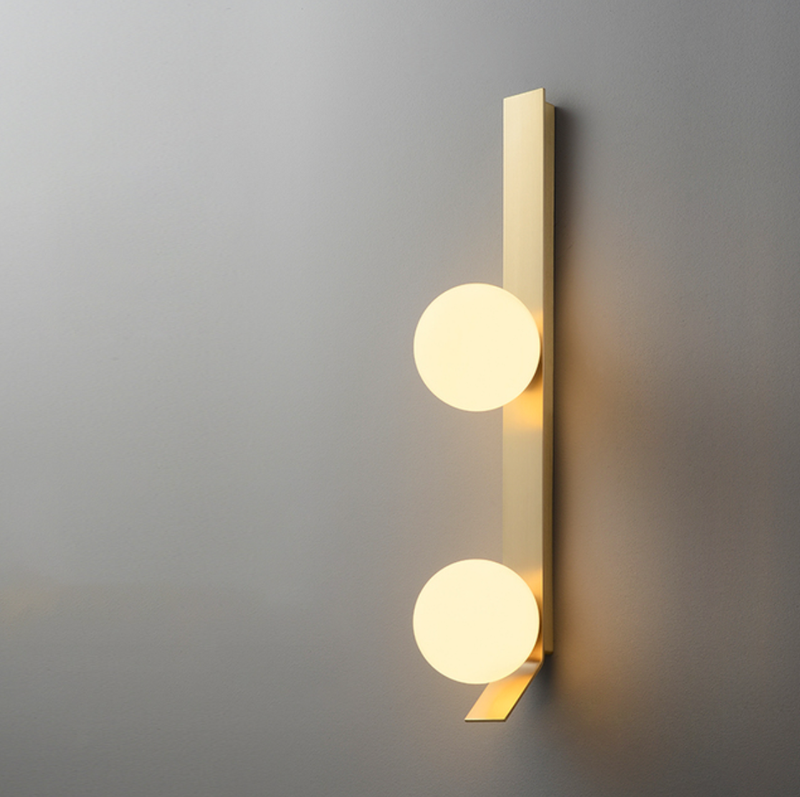 On the Edge Brass & Globe Wall Lamp