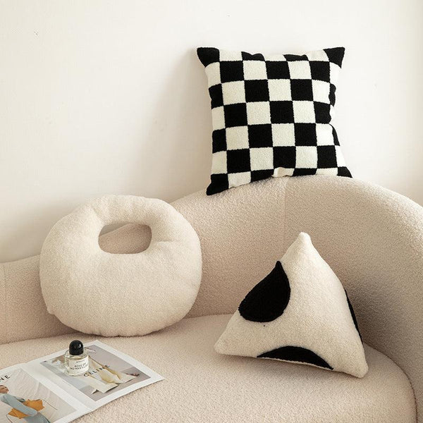 Pillows in Black and White Cushion Geometric Shape for Living Room