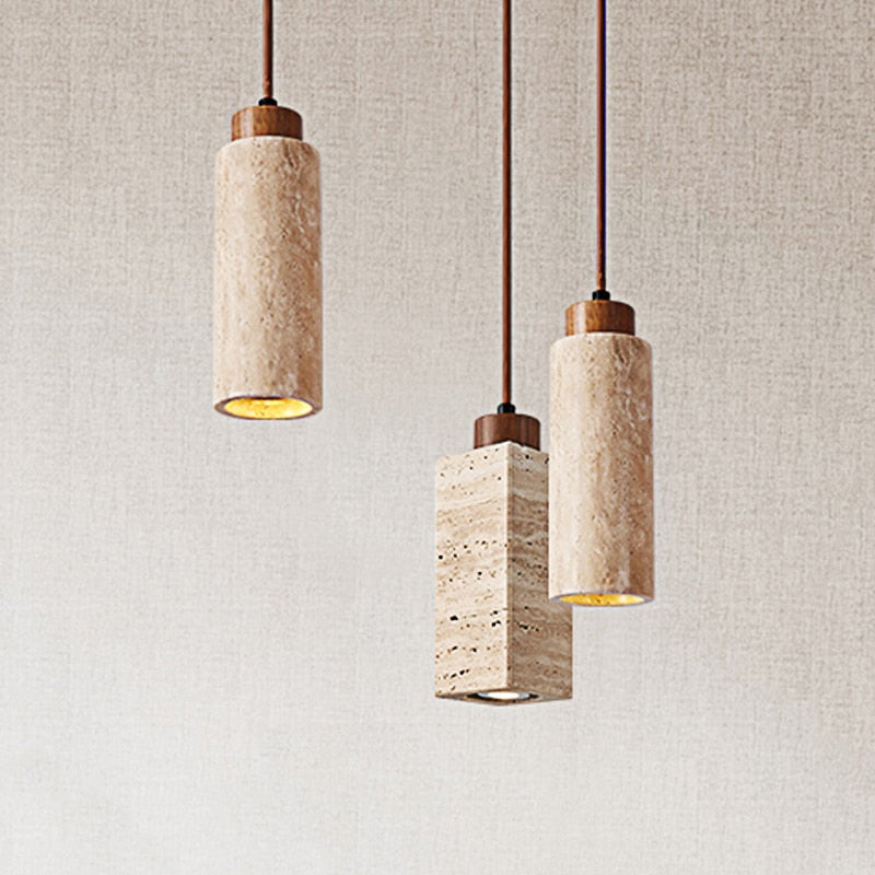 Yellow Marble Pendant Light