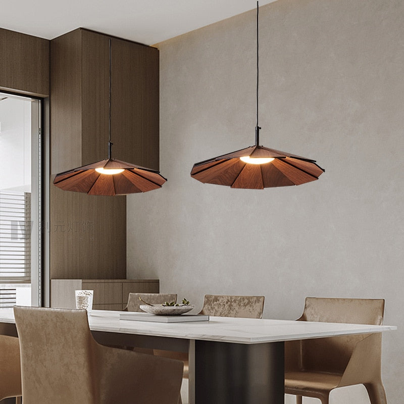 Origami Wood Pendant Lamp