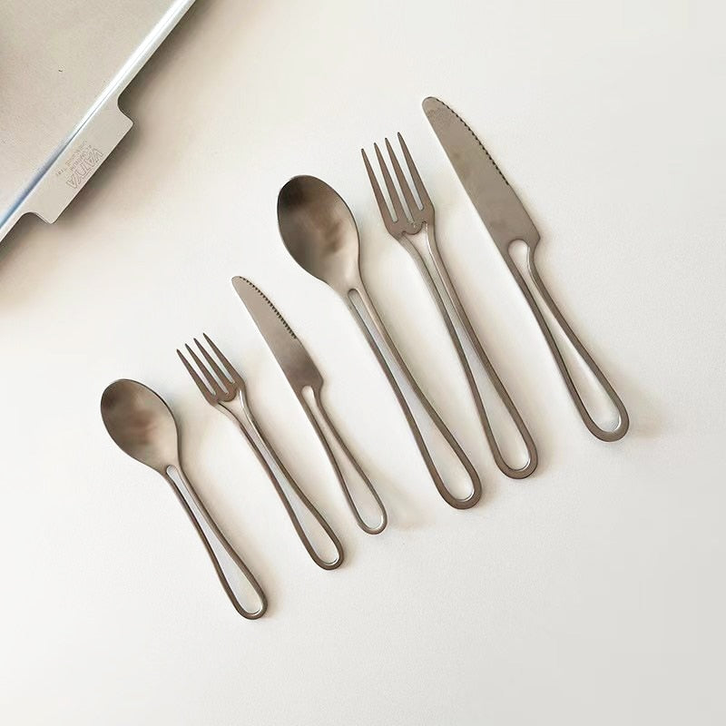 Stainless Steel Forks Spoons Knives Set