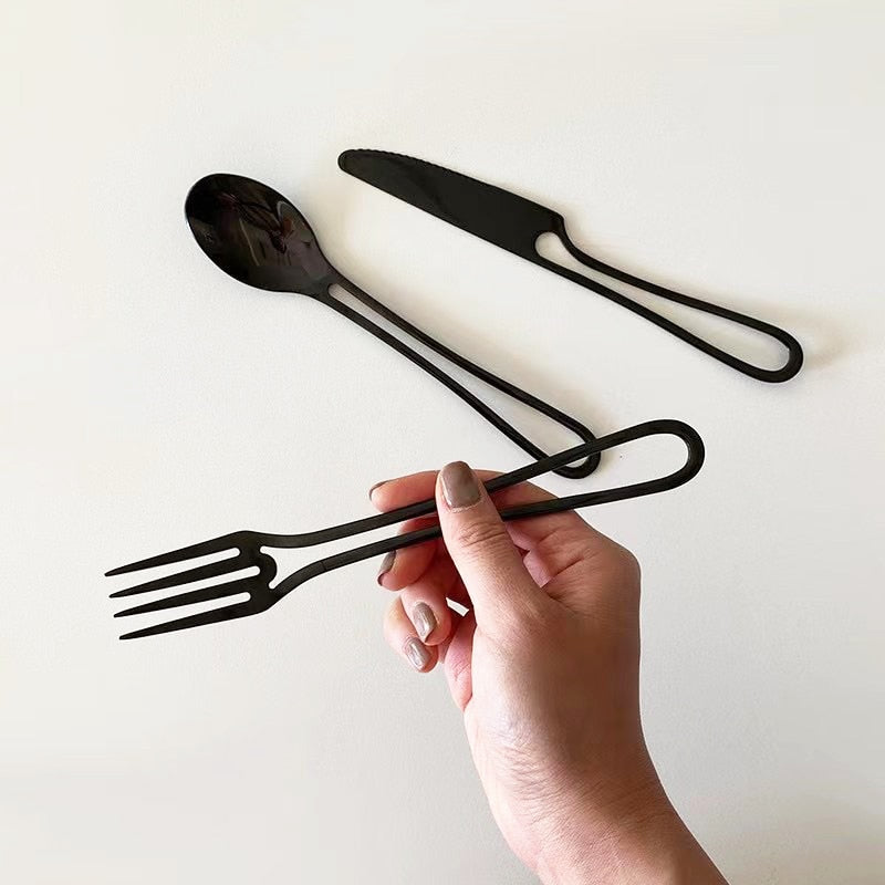 Stainless Steel Forks Spoons Knives Set