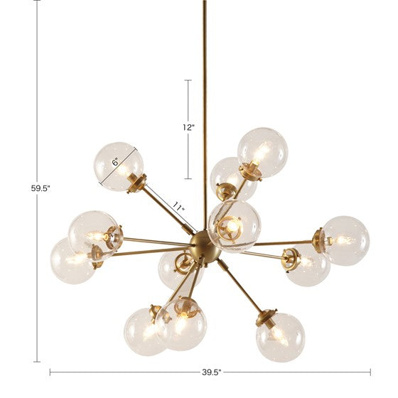 Paige Chandelier with Oversized Globe Bulbs