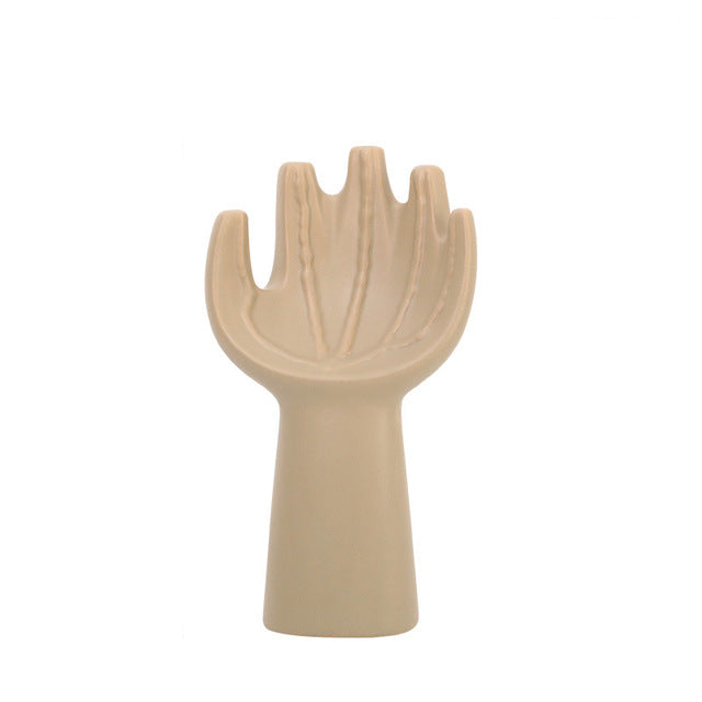 Home Decoration Ceramic Finger Palm Jewelry Display Shelf for Living Room