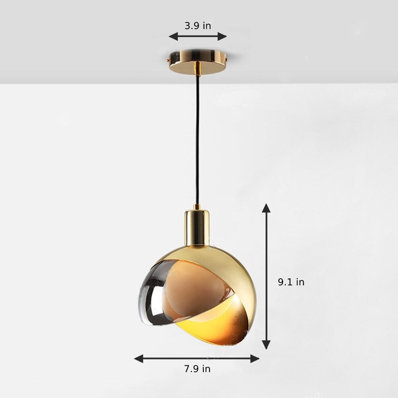 Pendant Lamp Metal Ball Industrial Decor for Kitchen Lighting