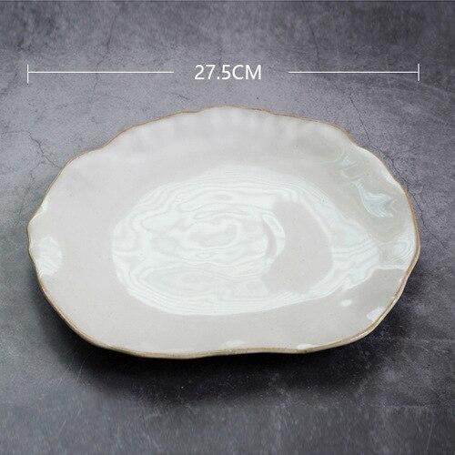 Glazed ceramic porcelain Pearl plate