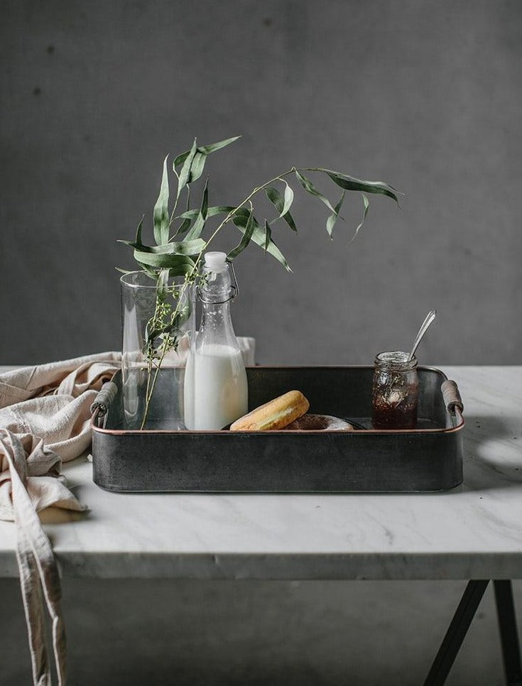 Rectangular Iron Black Serving Tray