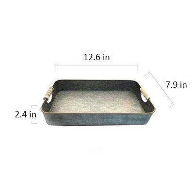 Rectangular Iron Black Serving Tray Measurements