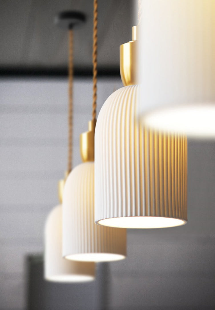 pleated pendant light