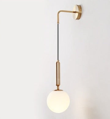 Poiret Series Brass & Glass Globe Hanging Wall Lamp