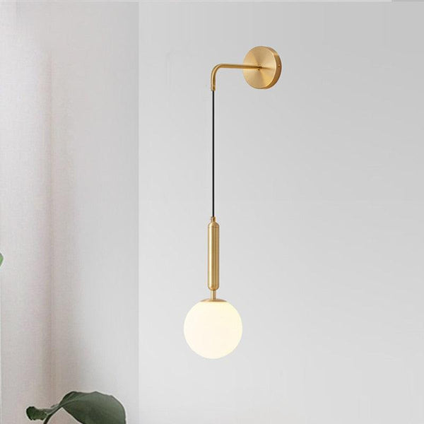 Poiret Series Brass & Glass Globe Hanging Wall Lamp