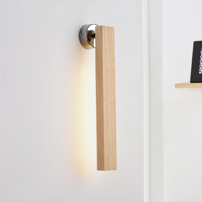 Minimalist Wall LED light in Wood and Metal