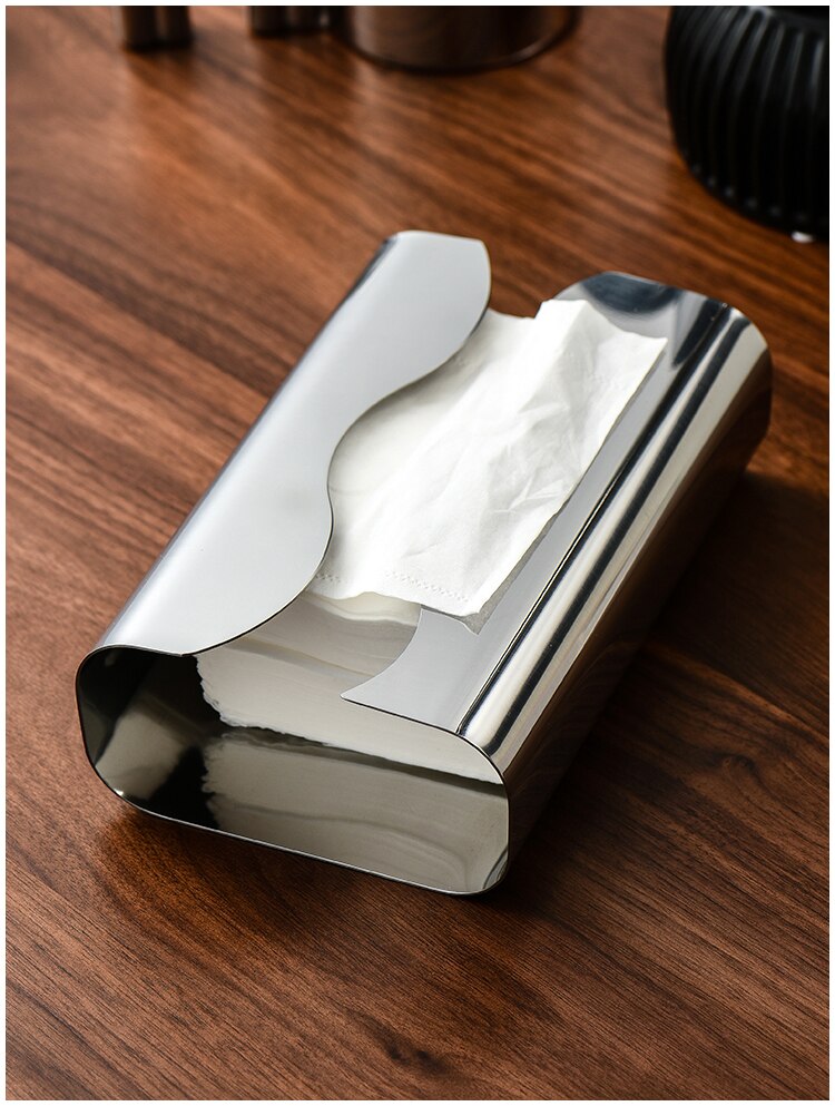 Silver Plated Stainless Steel Tissue Holder 